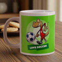 Love Soccer mignon Gecko Drôle Joueur de football
