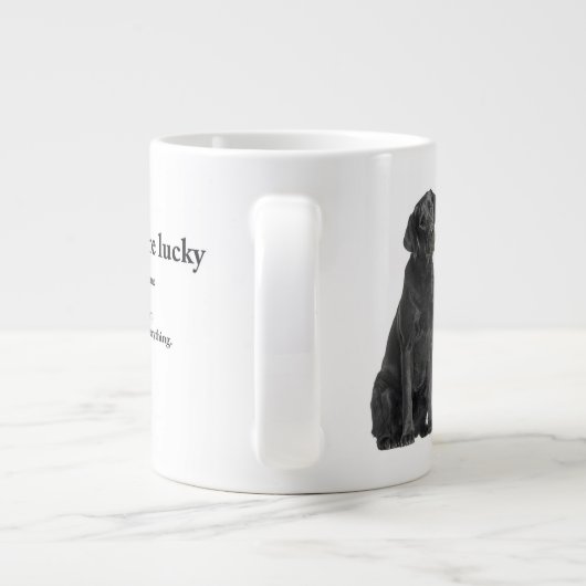 Grande Tasse Lucky Black Lab (Dos)