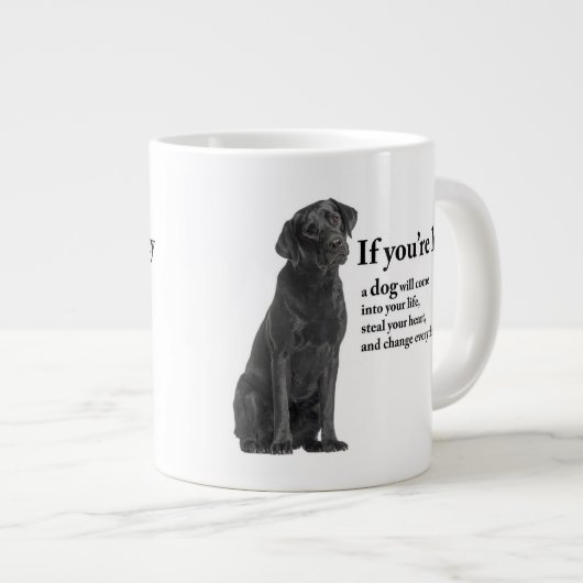 Grande Tasse Lucky Black Lab (Devant droit)