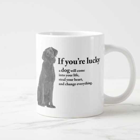 Grande Tasse Lucky Black Lab (Droite)