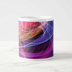 Grande Tasse Lumière vortex arc-en-ciel abstrait