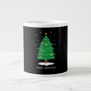 Grande Tasse Lumières de sapin de Noël rétro Santa Noël