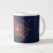 Grande Tasse Luminous Mandala of Golden Harmony (Devant droit)