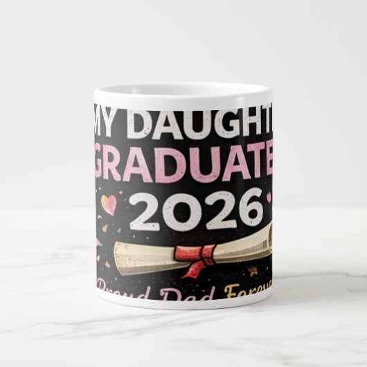 Grande Tasse Ma Fille Diplômée 2026 (Devant)