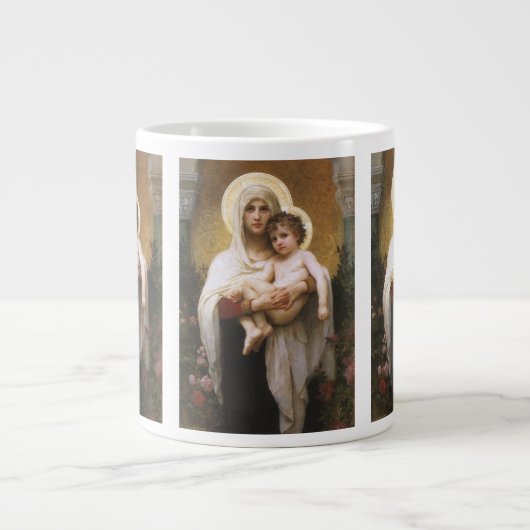 Grande Tasse Madone des Roses de Bouguereau (Devant)