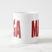 Grande Tasse MAGA avec demi-texte rouge (Devant)