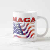 Grande Tasse MAGA étoiles et rayures demi-texte (Droite)