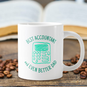 Grande Tasse Main du calculateur tirée Best Accountant Papa