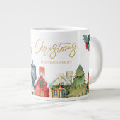 Grande Tasse Maisons de vacances avec nom Joyeux Noël (Devant droit)