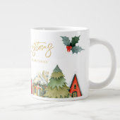 Grande Tasse Maisons de vacances avec nom Joyeux Noël (Droite)