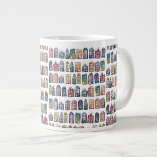 Grande Tasse Maisons hollandaises colorées Amsterdam Motif Rai