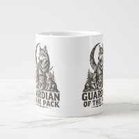 Maman Loup et Loulous Forêt Lune Nature Graphique