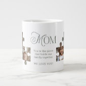 Grande Tasse Maman Puzzle Pièces 3 Photo Collage (Devant)