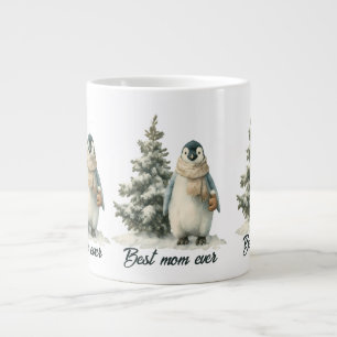 Grande Tasse Manchot d'hiver « Meilleure maman de tous les temp