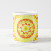 Grande Tasse Mandala de base jaune (Devant)
