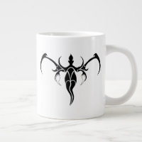 Mandala d'éléphant tribal orné noir et blanc
