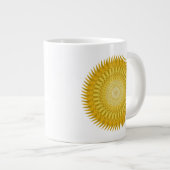 Grande Tasse Mandala du Soleil en Jaune (Devant droit)