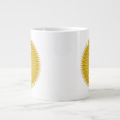 Grande Tasse Mandala du Soleil en Jaune (Devant)