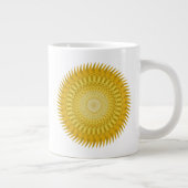 Grande Tasse Mandala du Soleil en Jaune (Droite)
