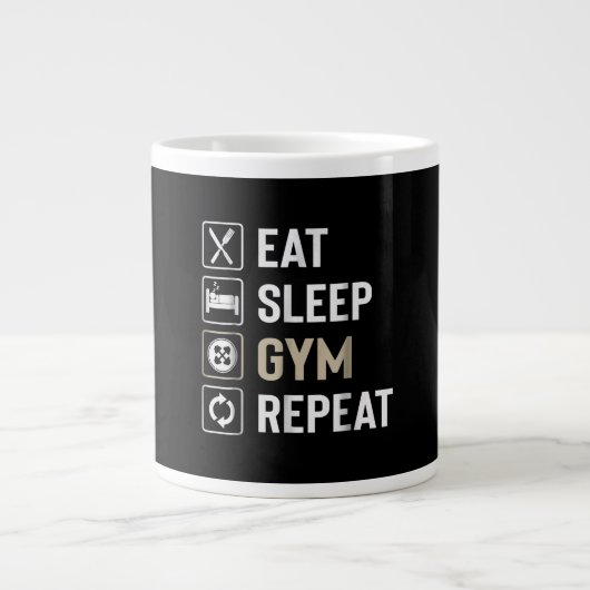 Grande Tasse Mangez Sleep Gym Répétez Parfait Pour Les Amateurs (Devant)