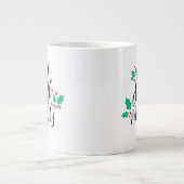 Grande Tasse Mangez un verre et soyez joyeux Design (Devant)