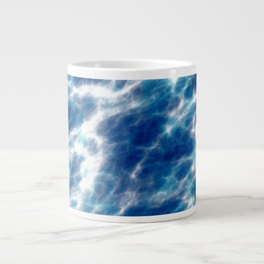 Grande Tasse Marbre d'eau bleue (Devant)