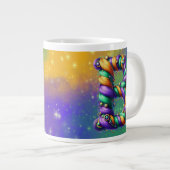 Grande Tasse Mardi Gras Monogramme Initial B (Devant droit)