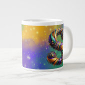 Grande Tasse Mardi Gras Monogramme Initial S (Devant droit)