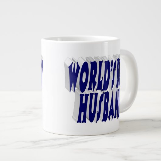 Grande Tasse Mari avec moitié bleu foncé (Devant droit)