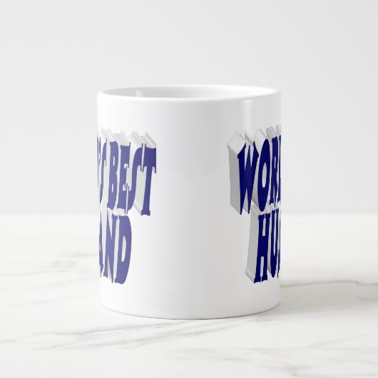 Grande Tasse Mari avec moitié bleu foncé (Devant)