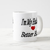 Grande Tasse Mari citation drôle texte noir (Devant droit)