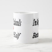 Grande Tasse Mari citation drôle texte noir (Devant)