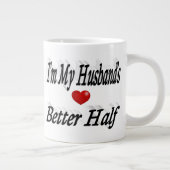 Grande Tasse Mari citation drôle texte noir (Droite)