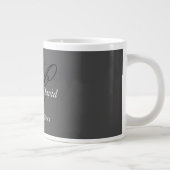 Grande Tasse Mariage de monogramme de calligraphie attirant (Droite)