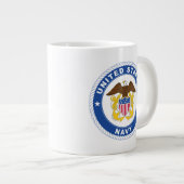 Grande Tasse Marine américaine | Officier Crest (Devant droit)