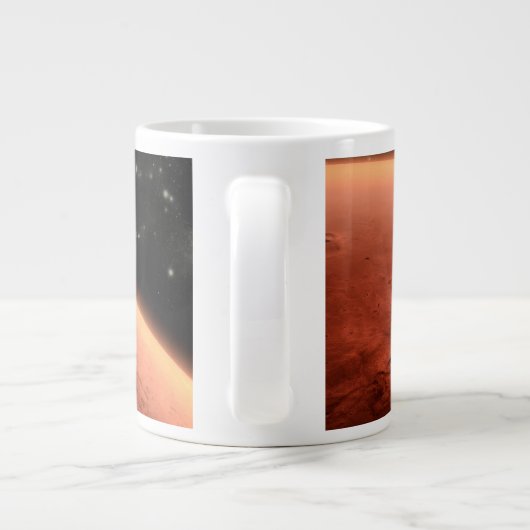 Grande Tasse Mars Science Laboratory approchant Mars. (Dos)