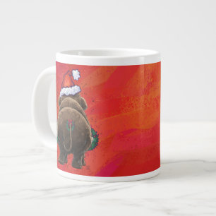 Grande Tasse Mastodon festif en rouge