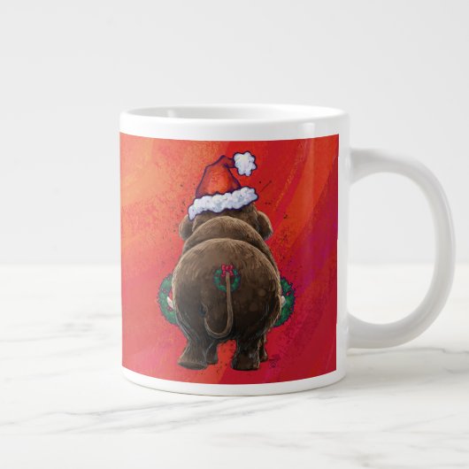 Grande Tasse Mastodon festif en rouge (Droite)