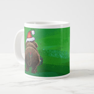 Grande Tasse Mastodon festif sur vert