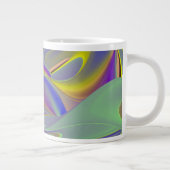 Grande Tasse Mauvais visage, Arc-en-ciel 3D Abstrait (Droite)
