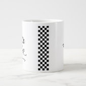 Grande Tasse Médecin Futuré À damiers personnalisé (Devant)