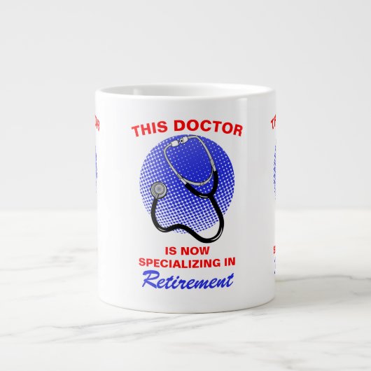 Grande Tasse Médecin Retraité Drôle Disant Retraite (Devant)