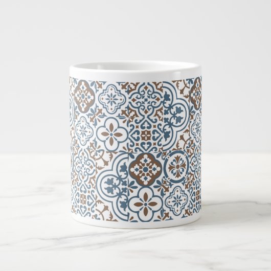Grande Tasse Mediterranean Moroccan Tile pattern (Devant)