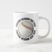 Grande Tasse Medium Size Personalized Text Baseball Custom (Droite)