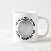 Grande Tasse Medium Size Personalized Text Golf Ball Custom (Droite)