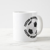 Grande Tasse Medium Size Personalized Text Soccer Ball Custom (Devant droit)