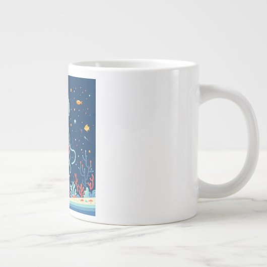 Grande Tasse méduse marine/plage/côtière (Droite)