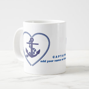 Grande Tasse Meilleur capitaine de marine et meilleur marin