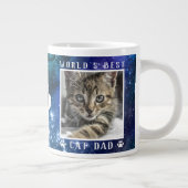Grande Tasse Meilleur Chat Papa Empreintes de pattes Nom Espace (Droite)