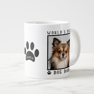 Grande Tasse Meilleur chien du monde Nom papa Empreintes de pat